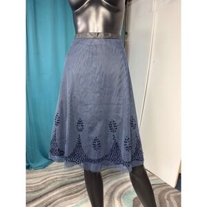 Old Navy‎ Blue Sequin Mesh Skirt Size 1 Low Waist Party Dance Special Occasion